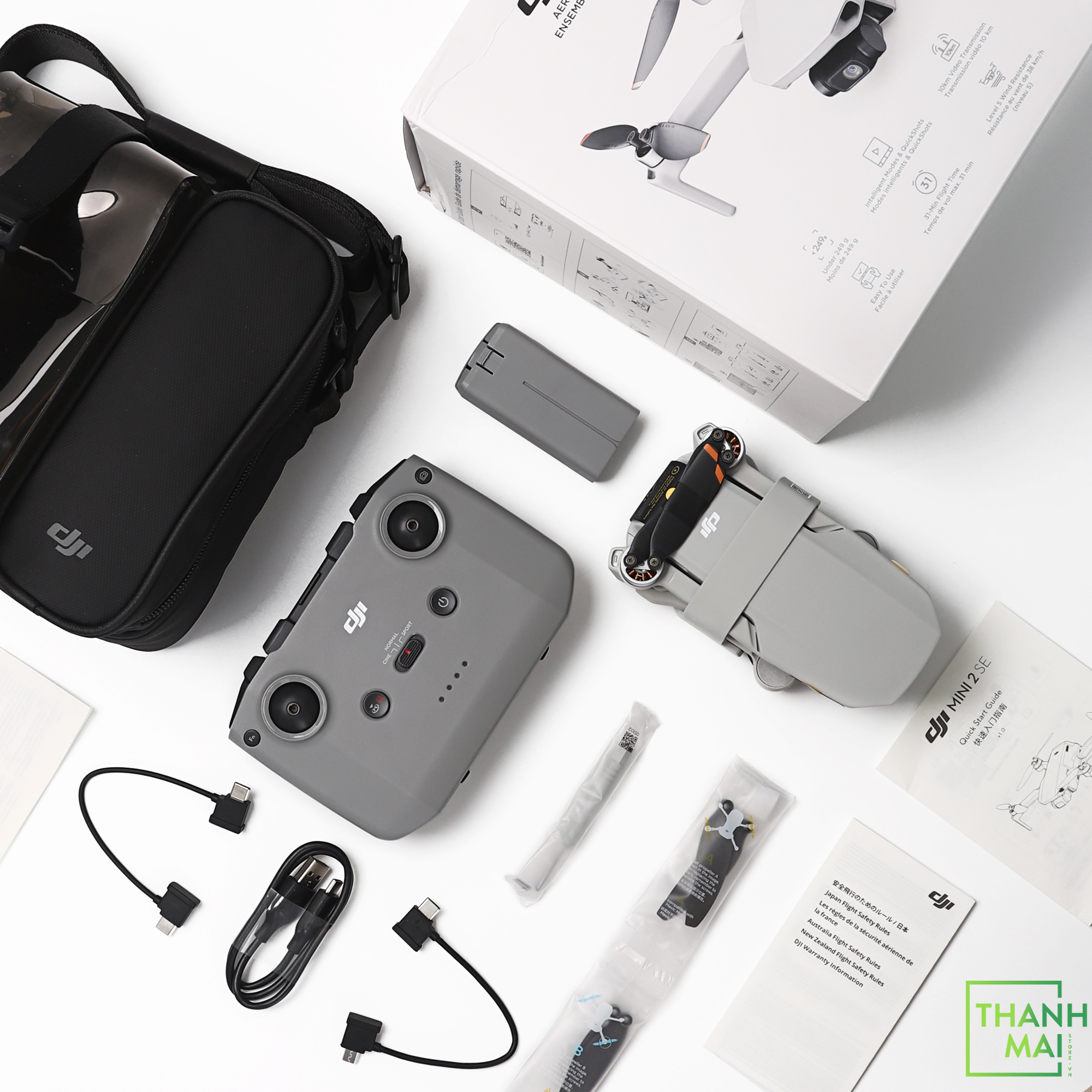Flycam DJI Mini 2 SE Bao gồm Mini Bag và Extra Bettery