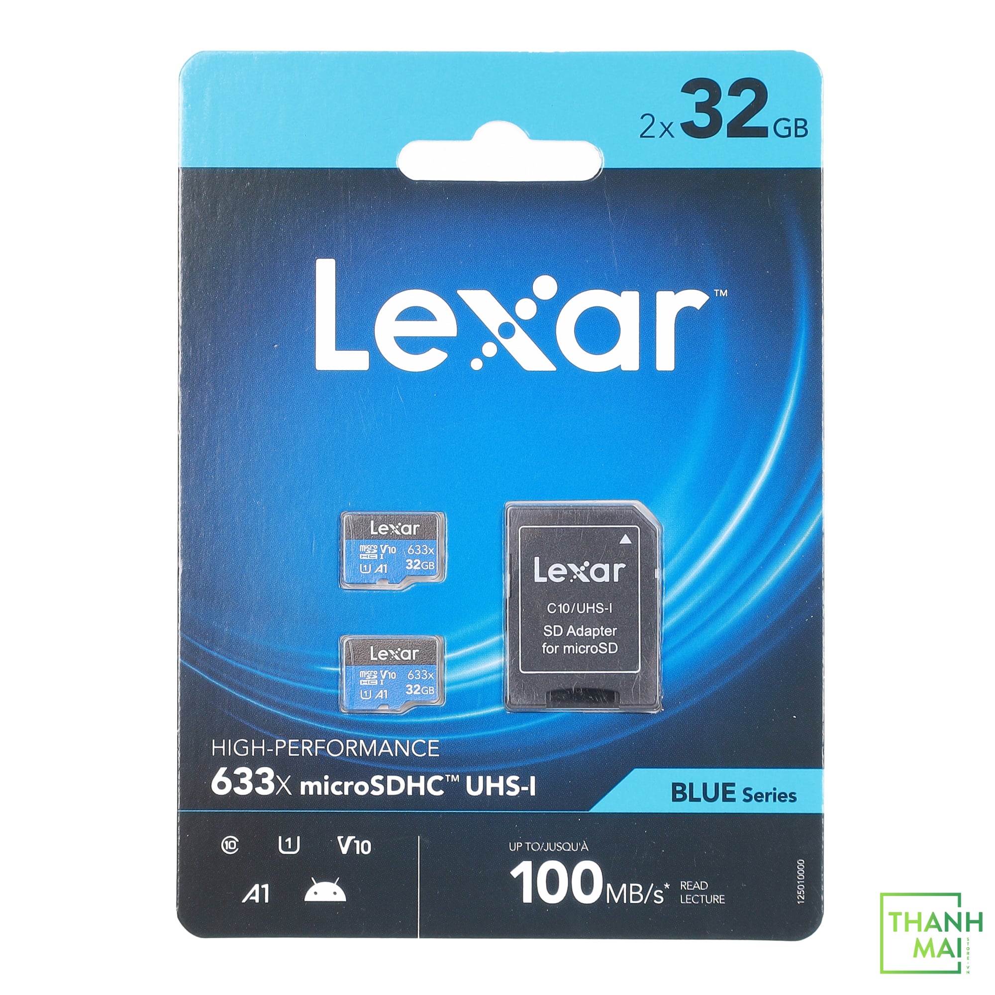 Thẻ Nhớ Lexar High-Performance 633x microSDHC/microSDXC UHS-I 32GB Memory Card 2 Pack | LMS0633032G-B2ANU