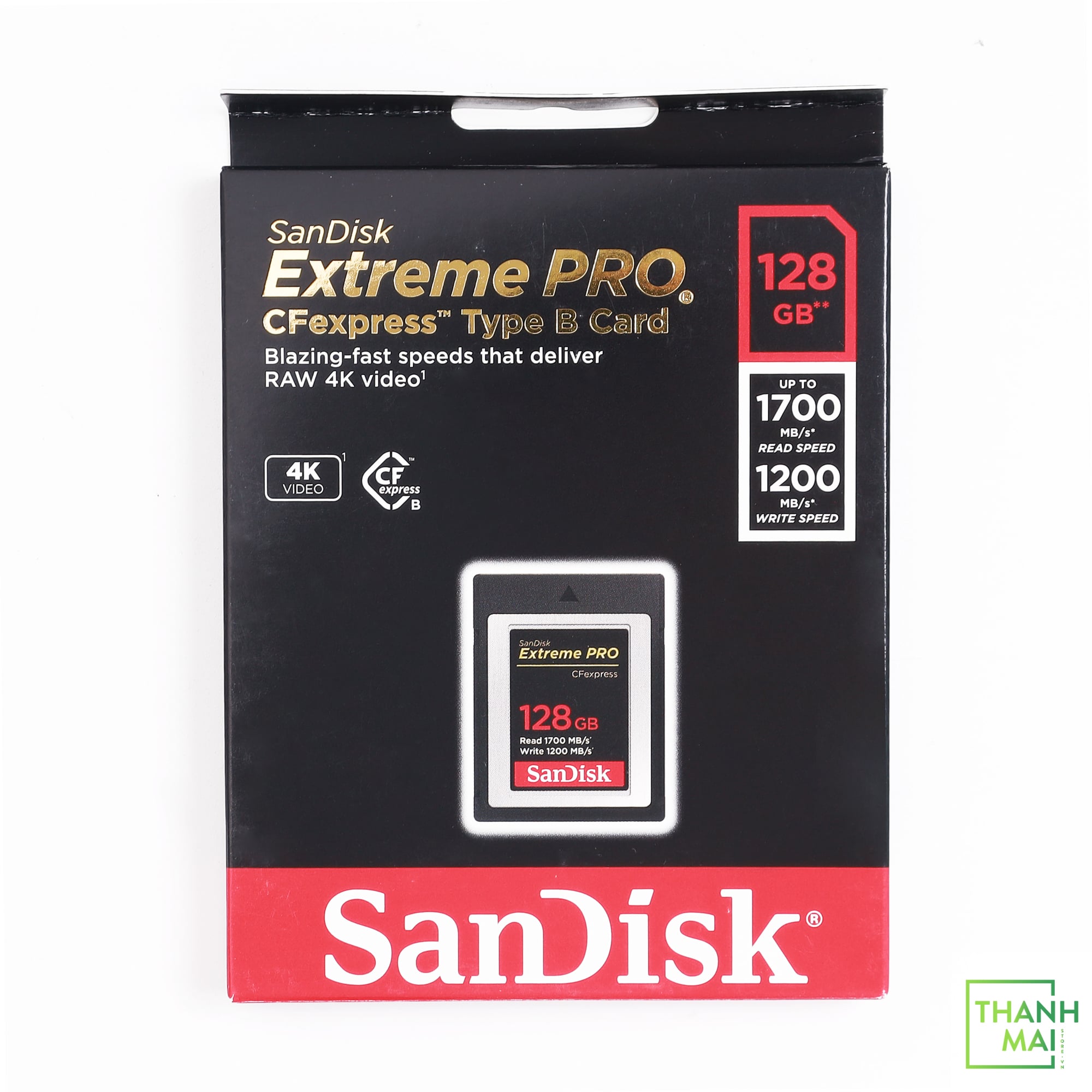Thẻ nhớ CFexpress 2.0 SanDisk Extreme Pro 128GB Type B | SDCFE-128G-GN4NN
