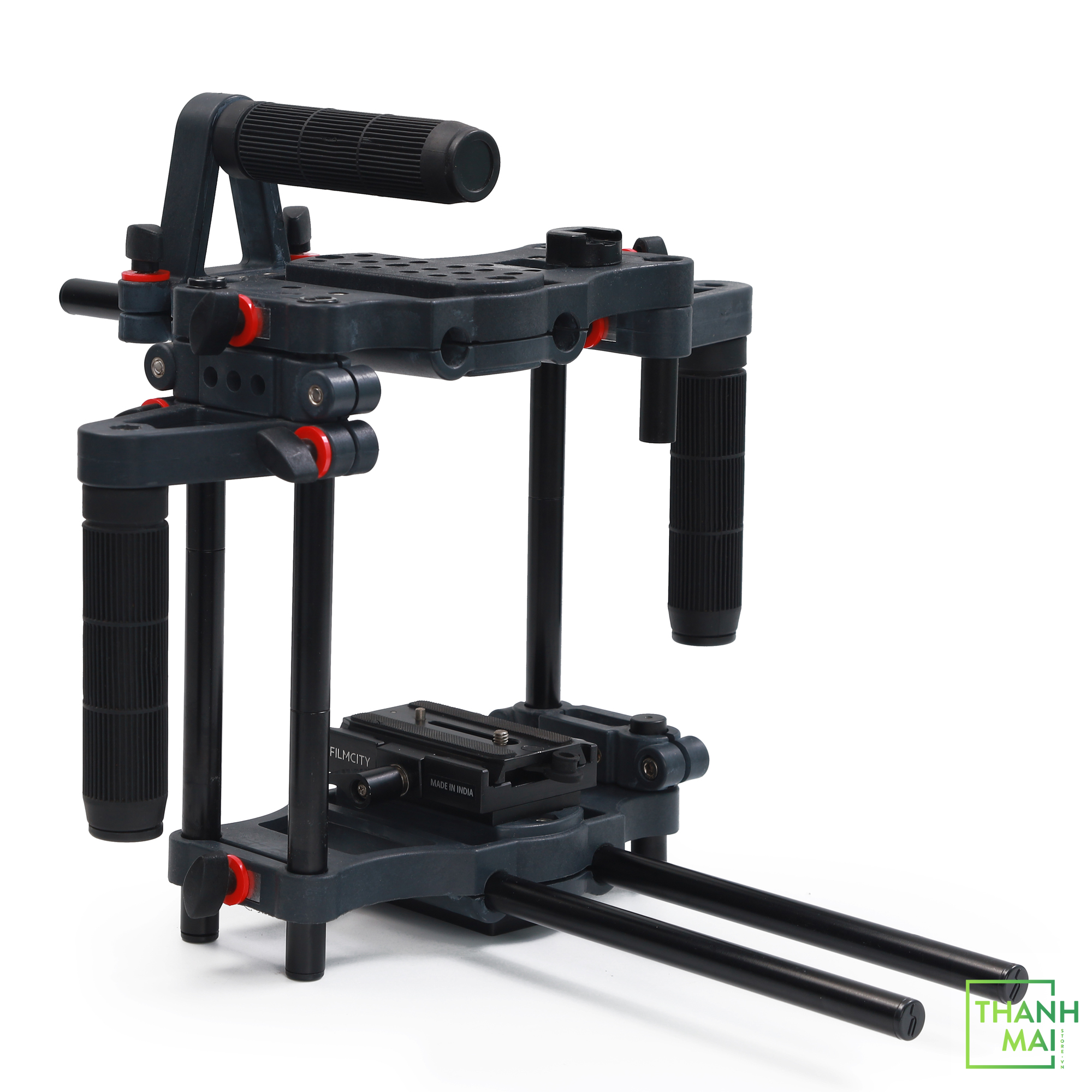 Power DSLR Camera Cage for DSLR DSLM Cameras Only. Adjustable Handles & 15mm Rod Adapter. Tripod Compatible. Comes with Quick-Release Plate (FC-CTH)