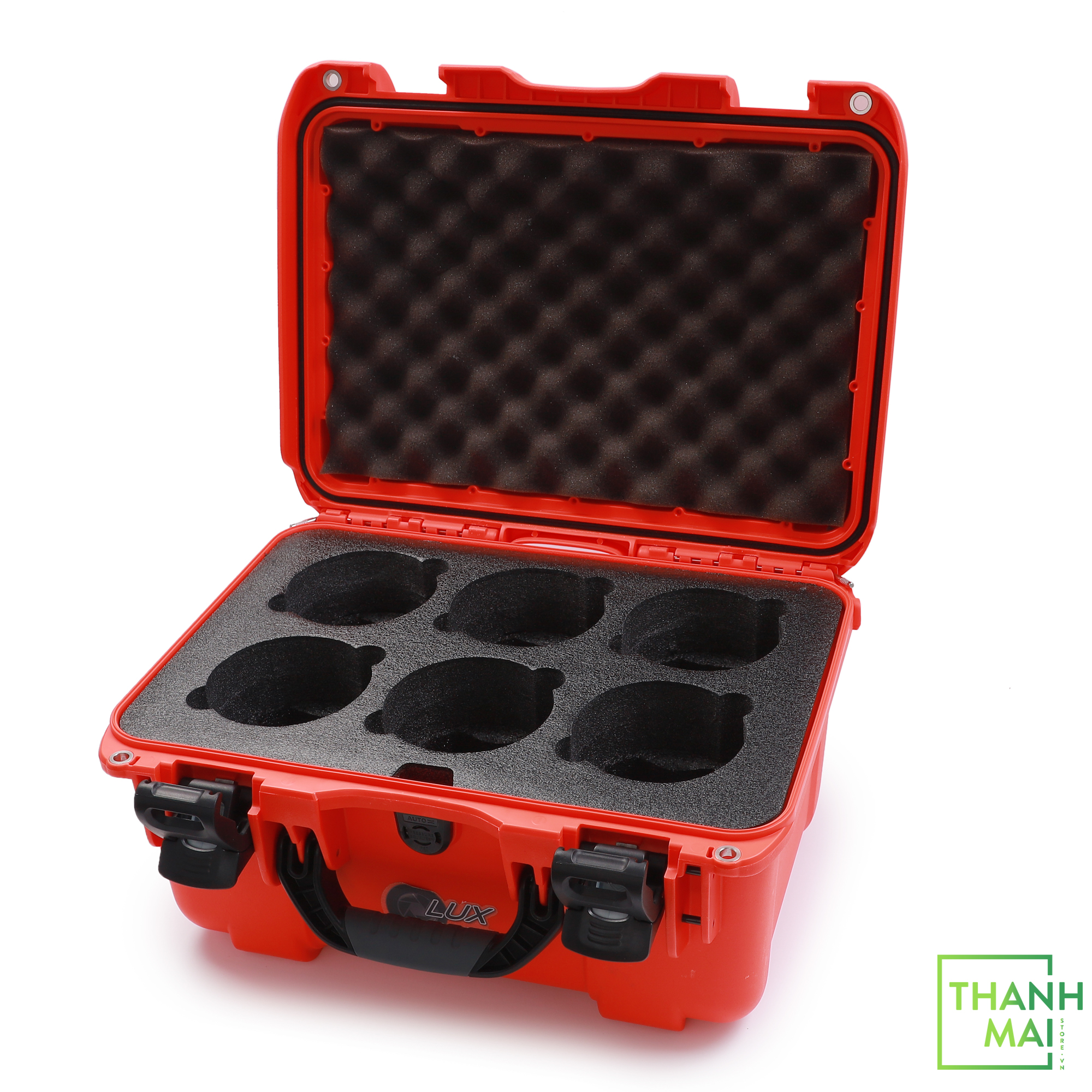 Nanuk 918 Waterproof Hard Case with Custom Foam Insert for 6 Lenses