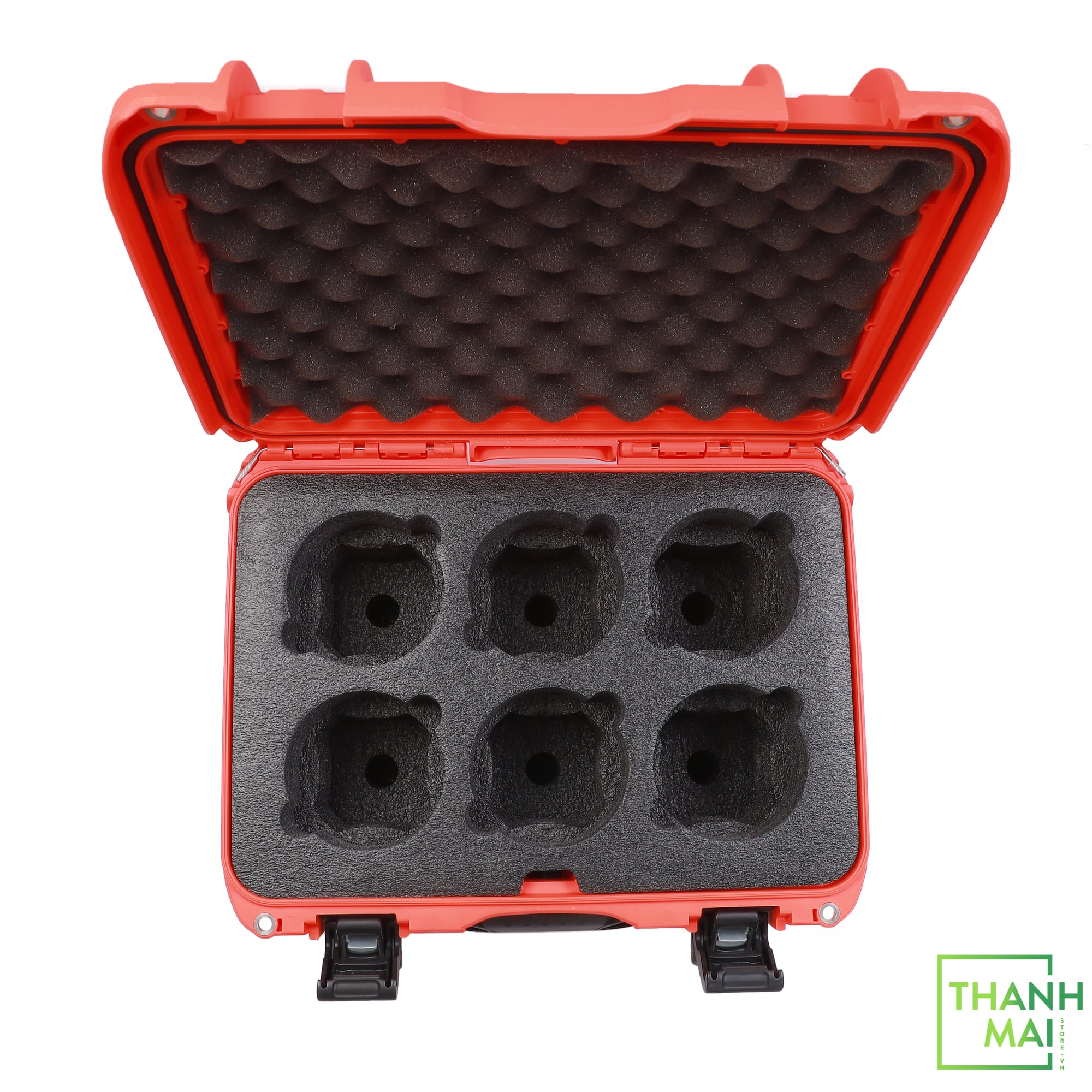 Nanuk 918 Waterproof Hard Case with Custom Foam Insert for 6 Lenses