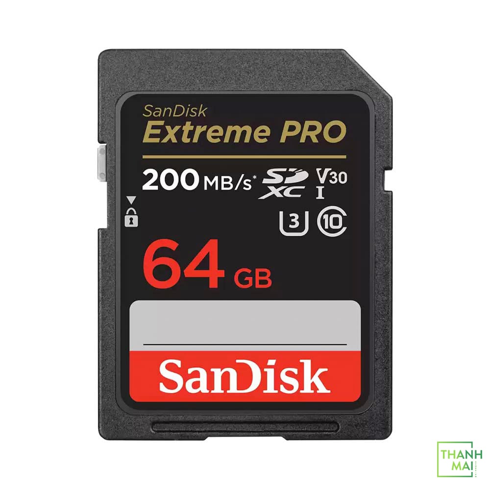 Thẻ nhớ SanDisk Extreme Pro V30 A2 64GB 200MB/s SDSQXCU-064G-GN6MA