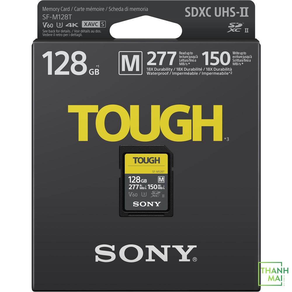 Thẻ nhớ SDXC Sony Tough 128GB 277Mb/150Mb/s (SF-M128T)