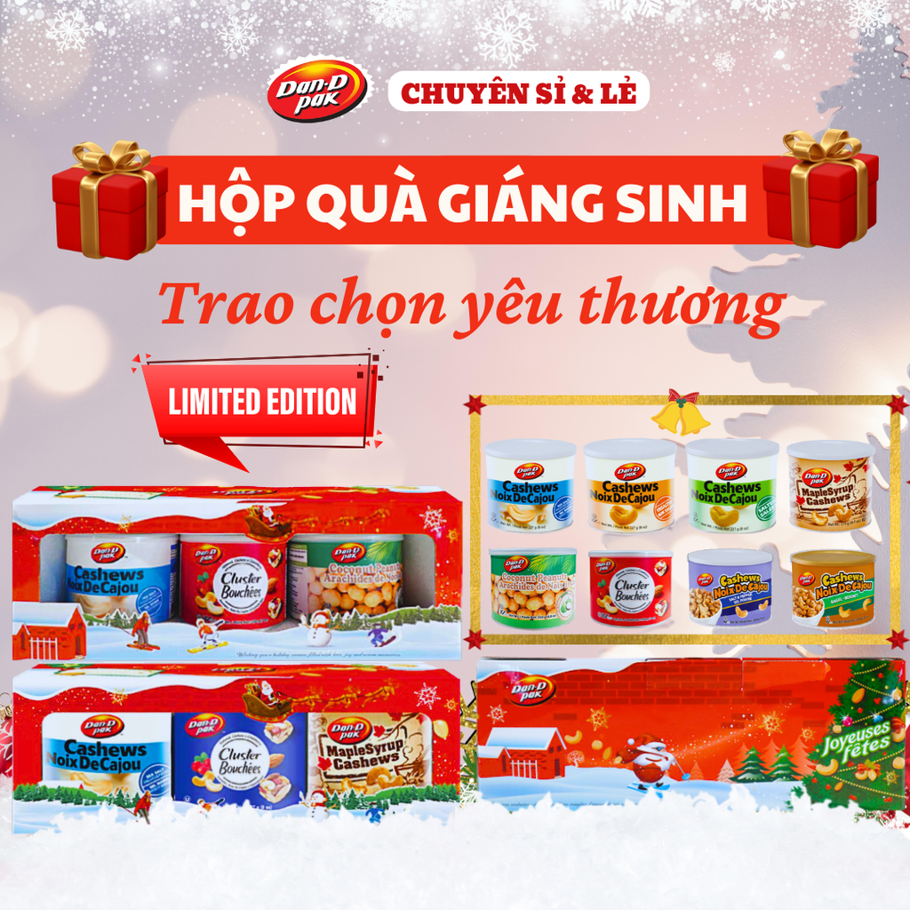 Quà giáng sinh: Set hộp quà tặng Dan D Pak - Holiday Nuts Trio C 627G