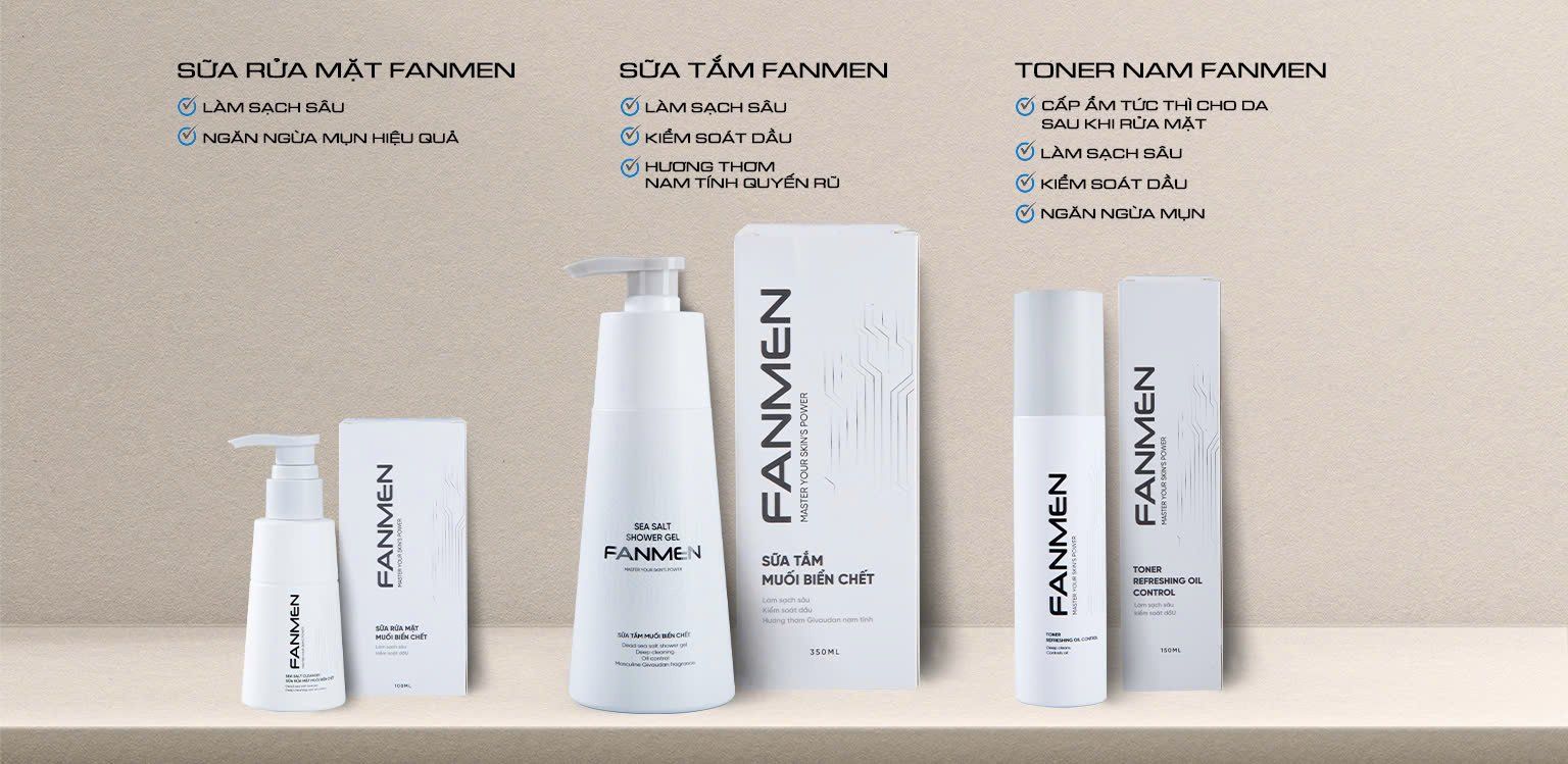 Combo Sữa rửa mặt + Sữa tắm + Toner Fanme