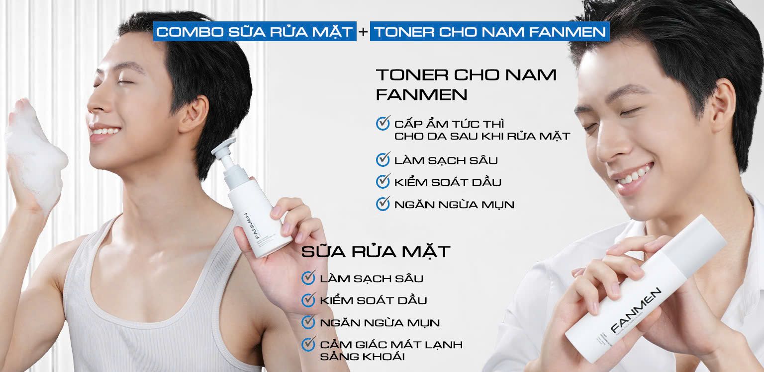 combo sữa rửa mặt toner