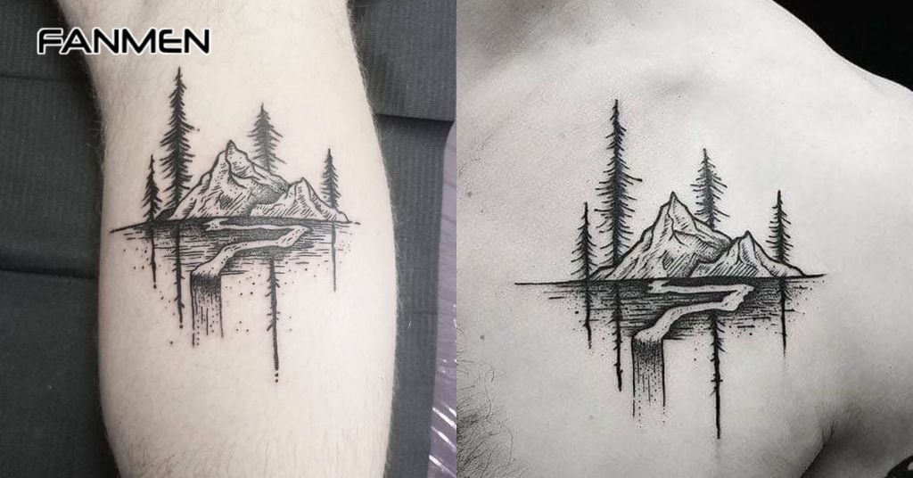 Hình xăm sóng, biển, sông, suối