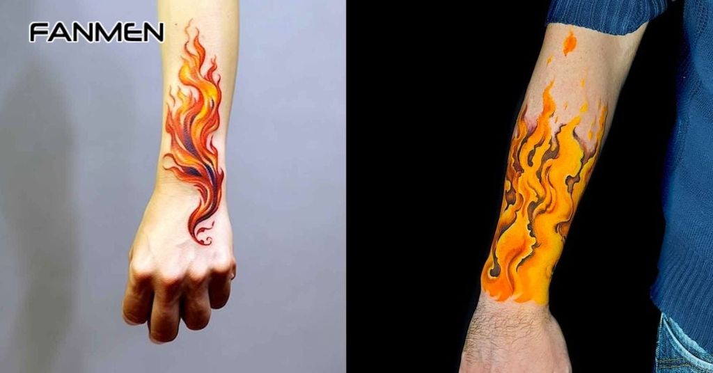 Hình xăm may mắn cho nam mệnh Hoả