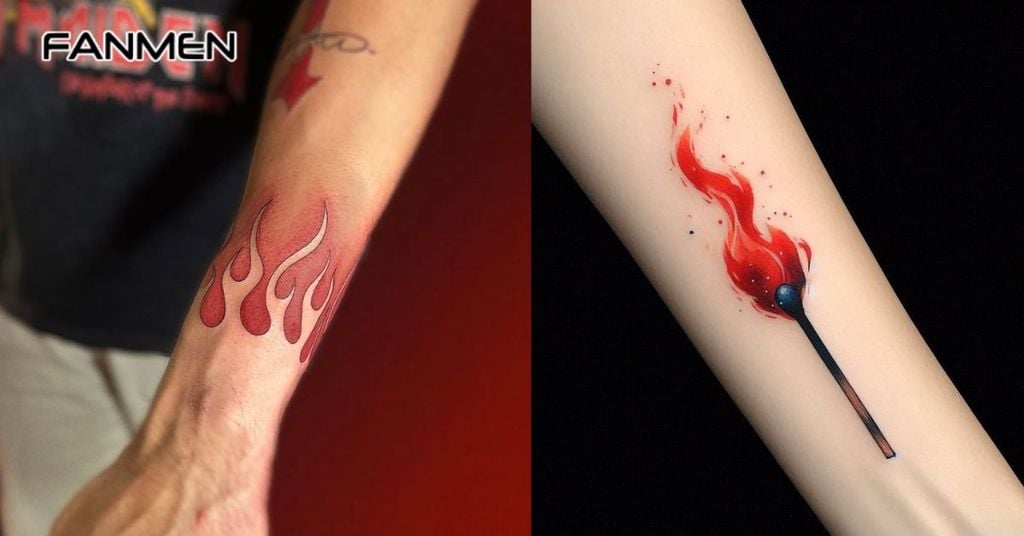 Hình xăm may mắn cho nam mệnh Hoả