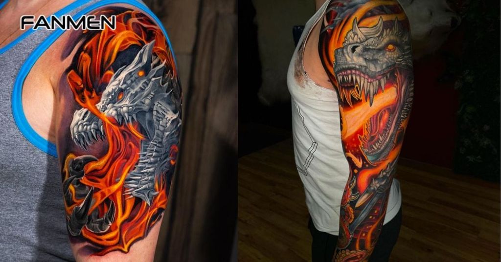 Hình xăm may mắn cho nam mệnh Hoả