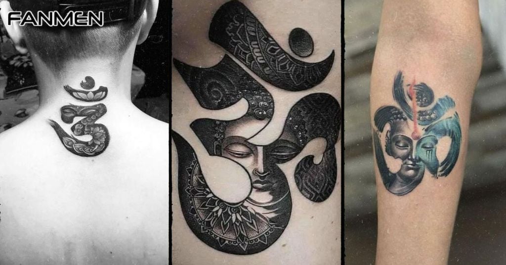 Hình xăm chữ Om cho nam mẫu 16