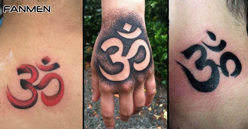 Hình xăm chữ Om cho nam mẫu 6