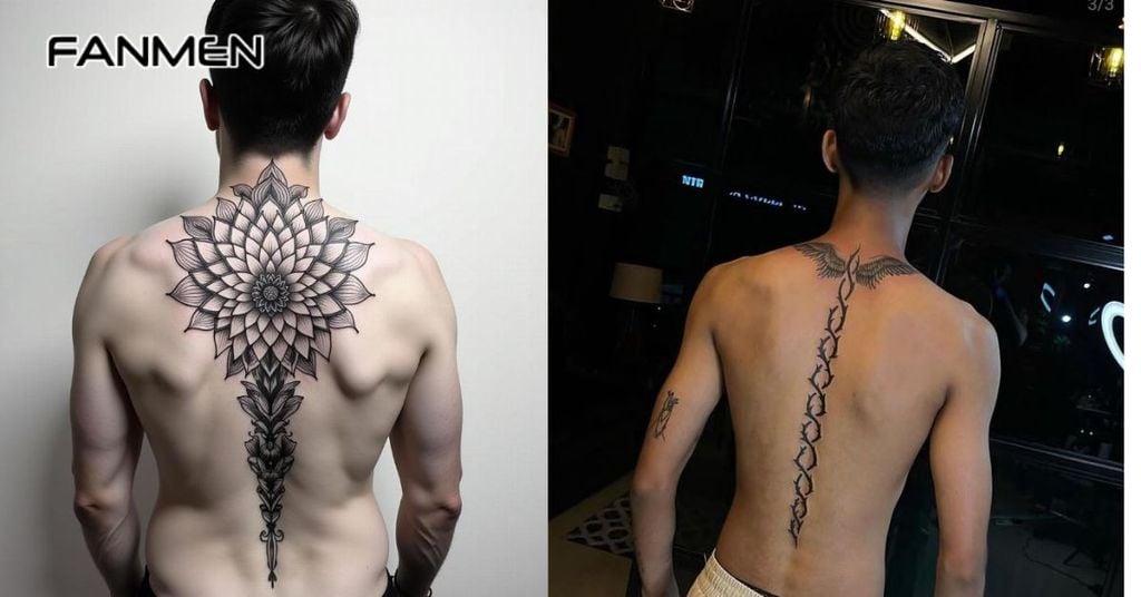 hình xăm dọc sống lưng 2