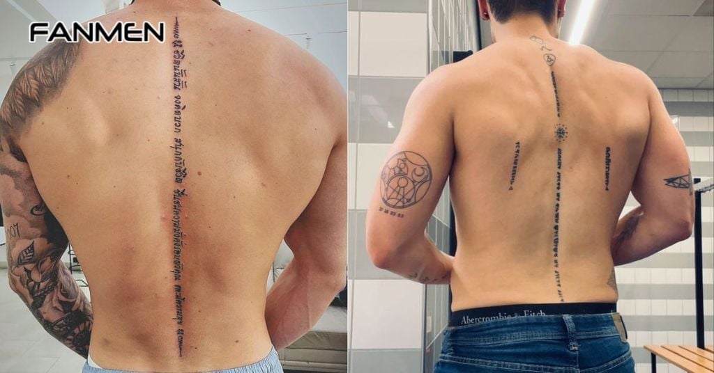 Hình xăm dọc sống lưng cho nam