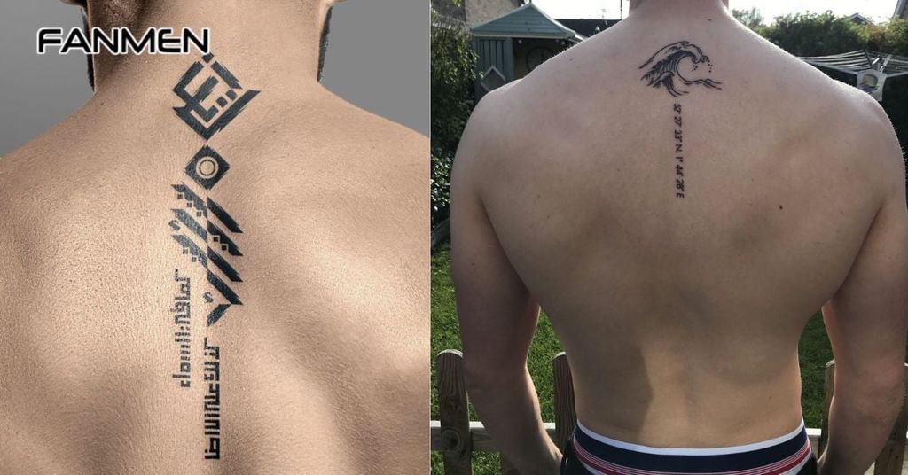 Hình xăm dọc sống lưng cho nam