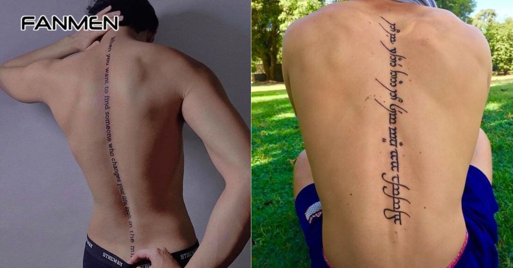 Hình xăm dọc sống lưng cho nam