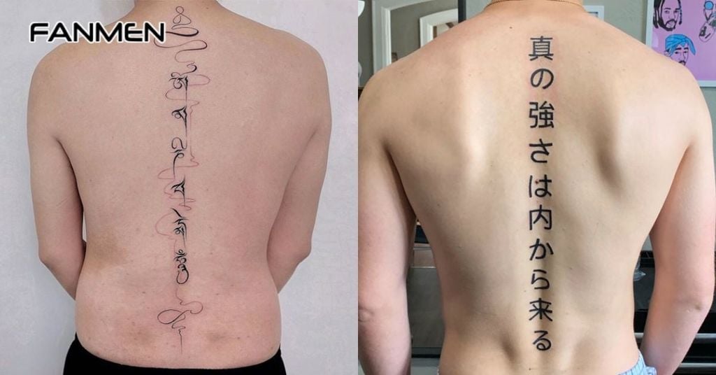 Hình xăm dọc sống lưng cho nam