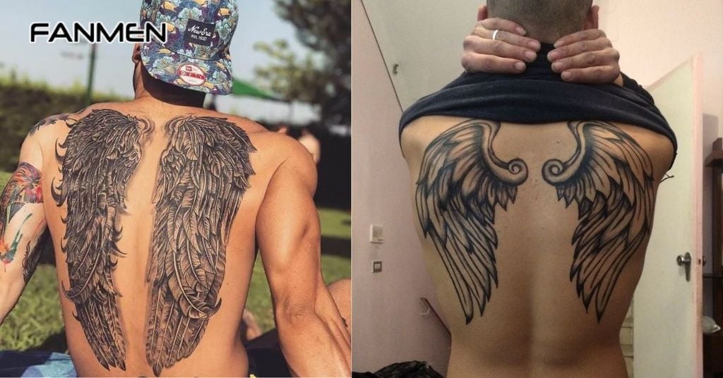 hình xăm đôi cánh sau lưng cho nam