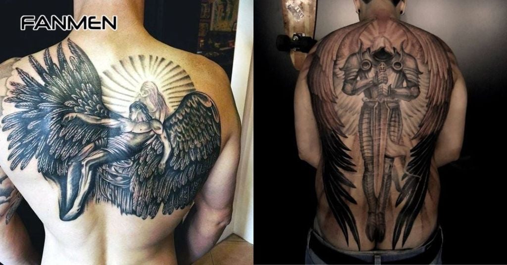 hình xăm đôi cánh sau lưng cho nam