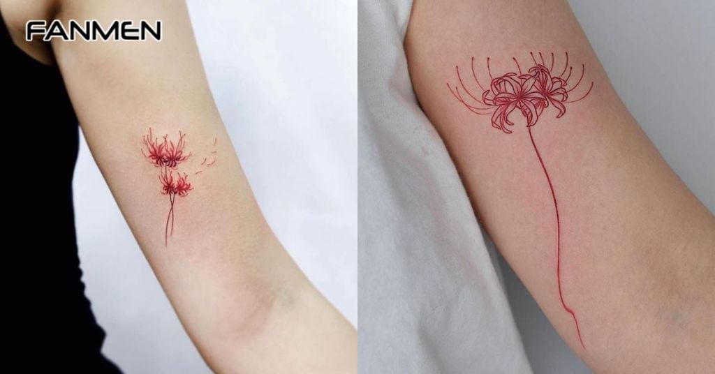 Hình xăm hoa bỉ ngạn 13