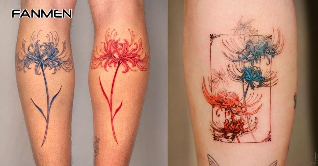 Hình xăm hoa bỉ ngạn 15