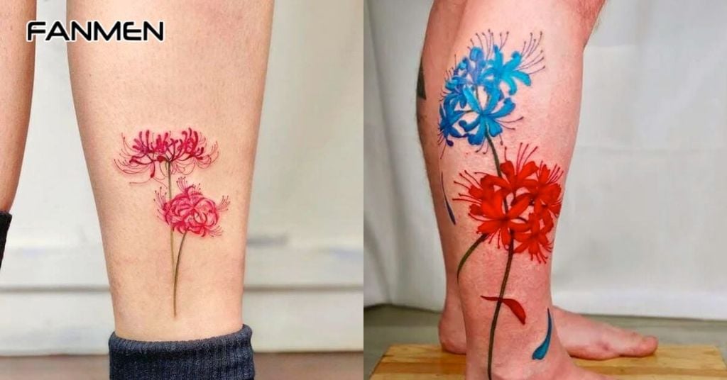 Hình xăm hoa bỉ ngạn 17