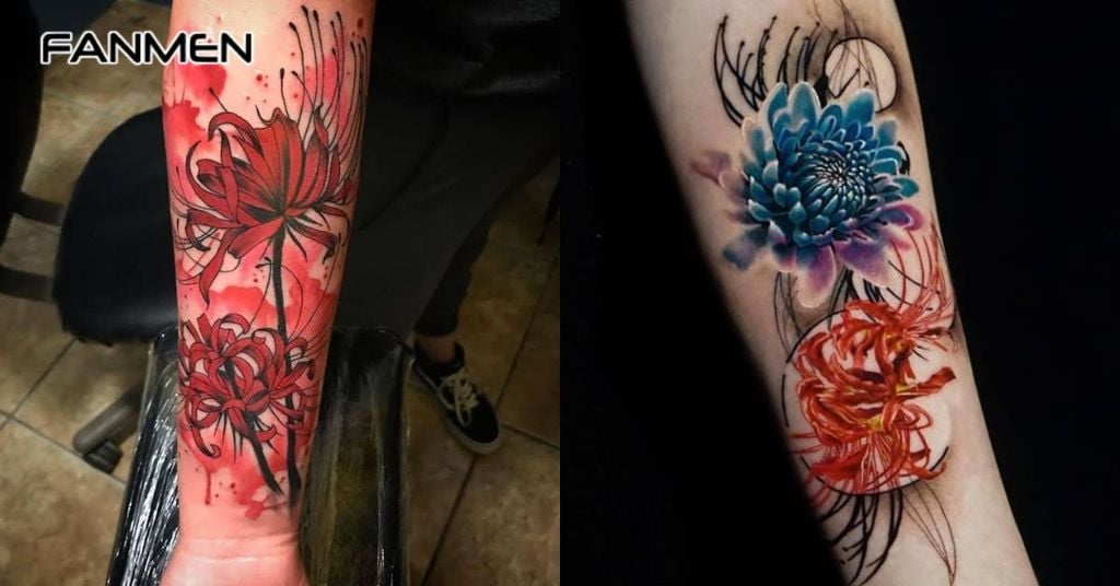 Hình xăm hoa bỉ ngạn 1