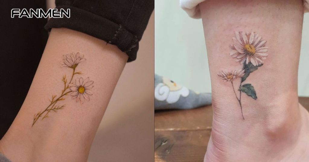 Hình xăm hoa cúc mini 5