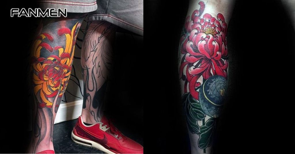 Hình xăm hoa cúc Nhật cổ 8