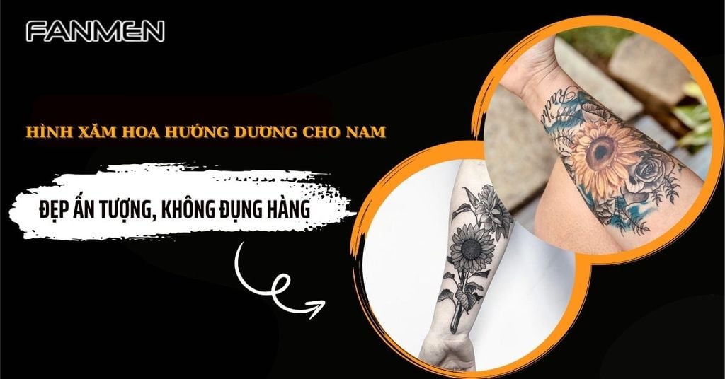 Hình xăm hoa hướng dương cho nam