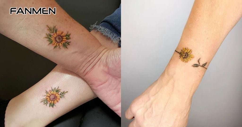 hình xăm hoa hướng dương mini 2