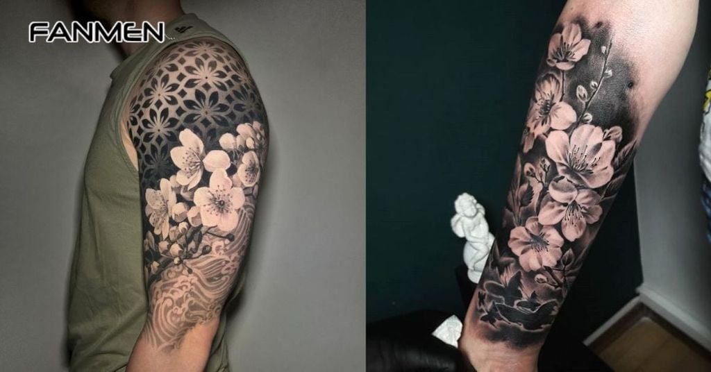 Hình xăm hoa mai 11
