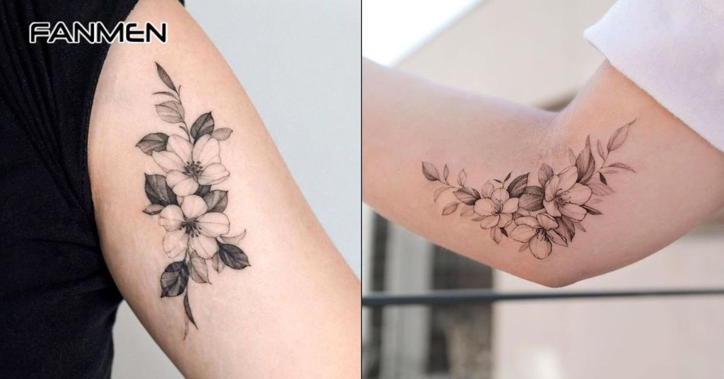 Hình xăm hoa mai cho nam 3