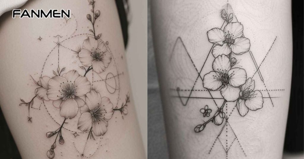 Hình xăm hoa mai 8