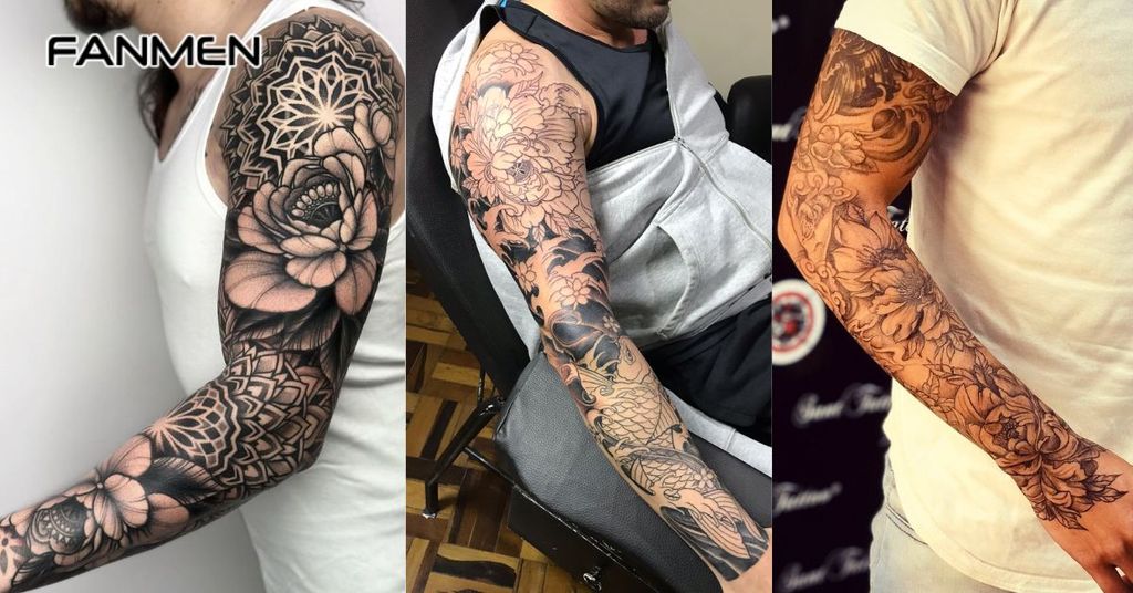 Hình xăm hoa mẫu đơn đen trắng&nbsp;5