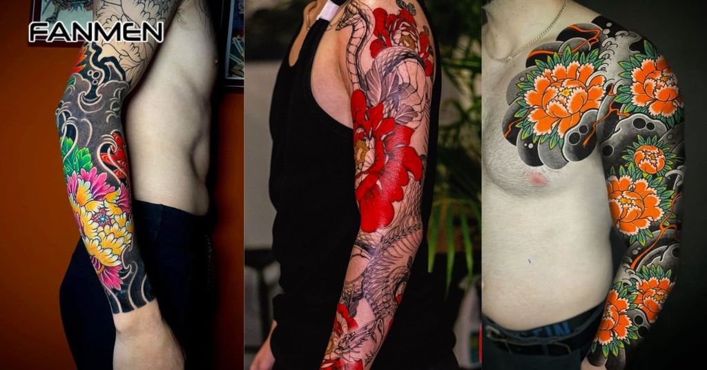 Hình xăm hoa mẫu đơn kín tay 15