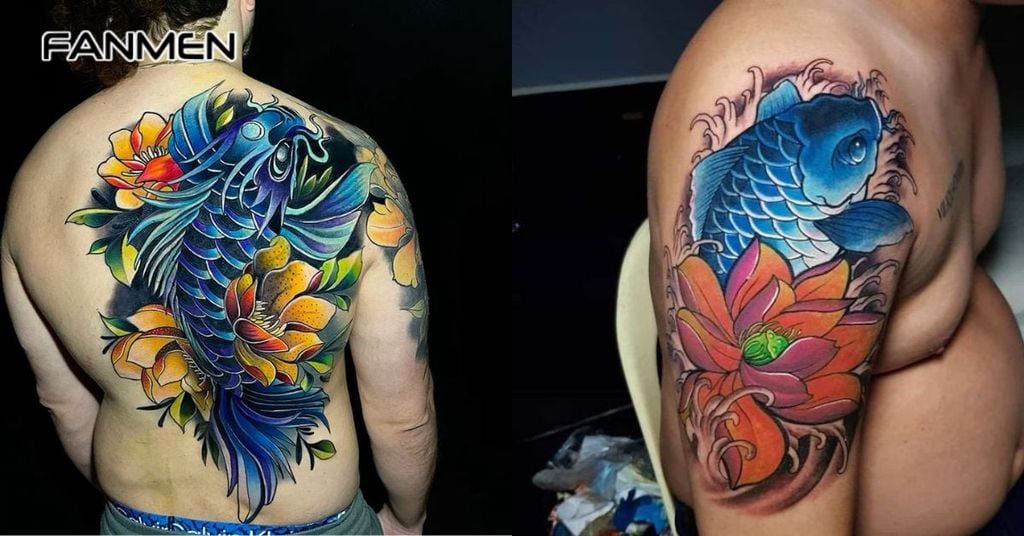 Hình hoa sen cá chép 5