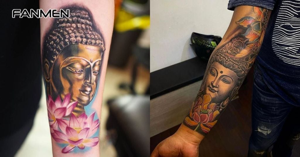 Hình hoa sen và đức phật 3