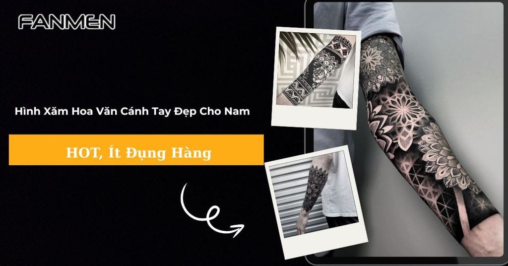 Hình xăm hoa văn cánh tay đẹp cho nam