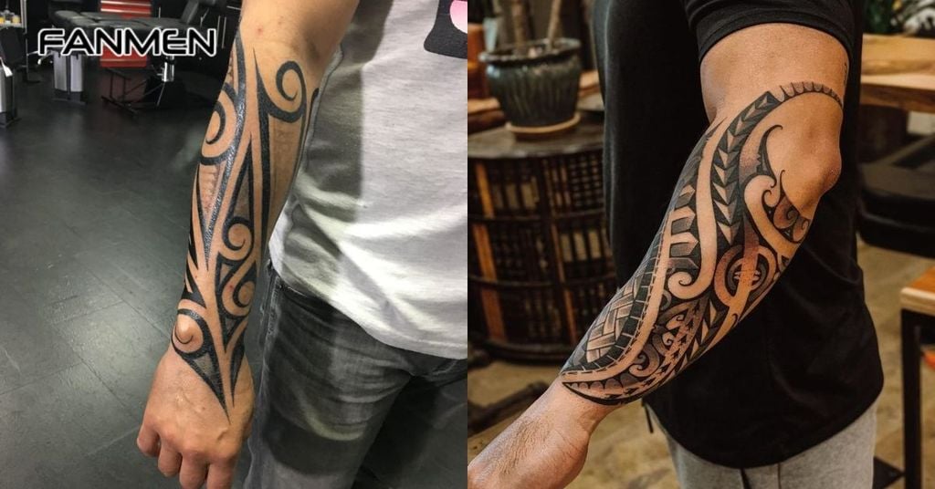 Hình xăm hoa văn cánh tay đẹp cho nam 19
