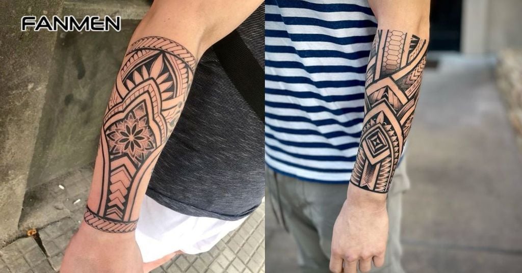 Hình xăm hoa văn cánh tay đẹp cho nam 4