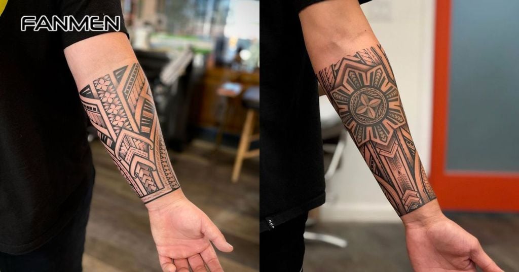 Hình xăm hoa văn cánh tay đẹp cho nam 5