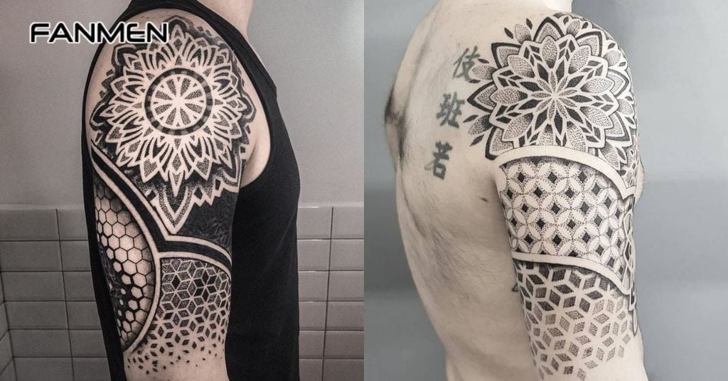Hình xăm hoa văn phong cách Mandal&nbsp;2