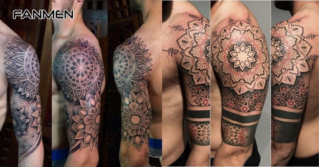 Hình xăm hoa văn phong cách Mandal&nbsp;6