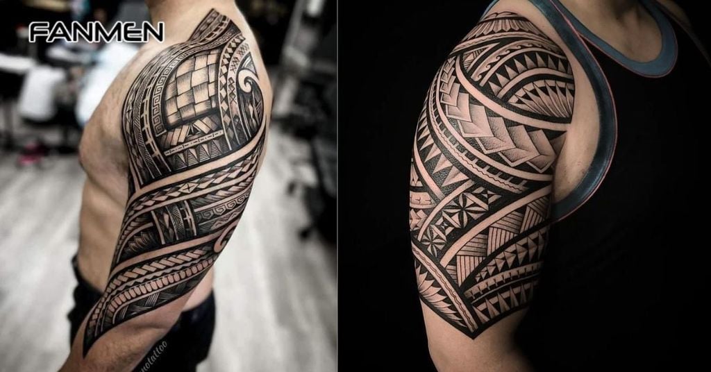 Hình xăm hoa văn bắp tay trống đồng 2