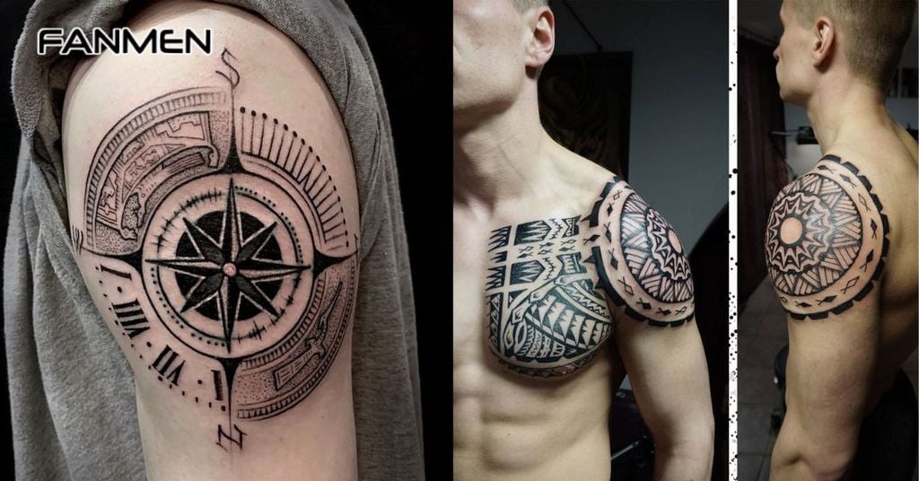 Hình xăm hoa văn bắp tay trống đồng 7