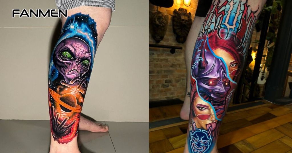 Hình xăm màu nước cho nam