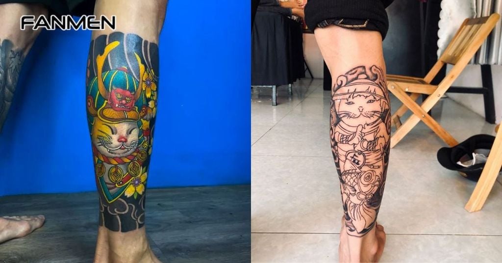 Hình xăm mèo thần tài