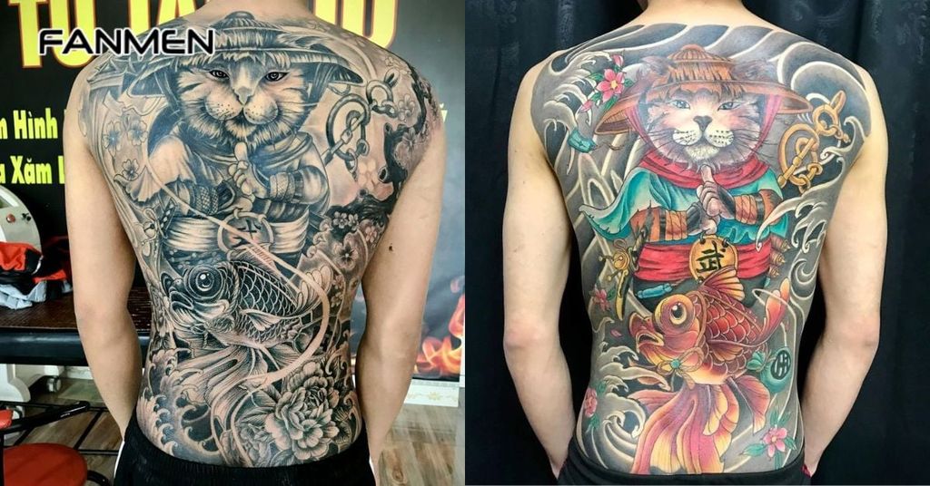 Hình xăm mèo thần tài